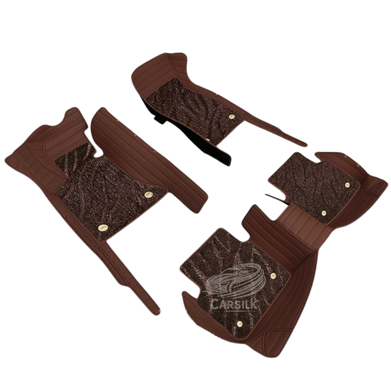COFFEE BROWN GALAXY CUSTOM CAR MATS SET - Carsilks
