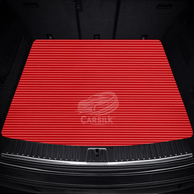 FERRARI RED STRIPE LUXURY BASE TRUNK CAR MATS - Carsilks