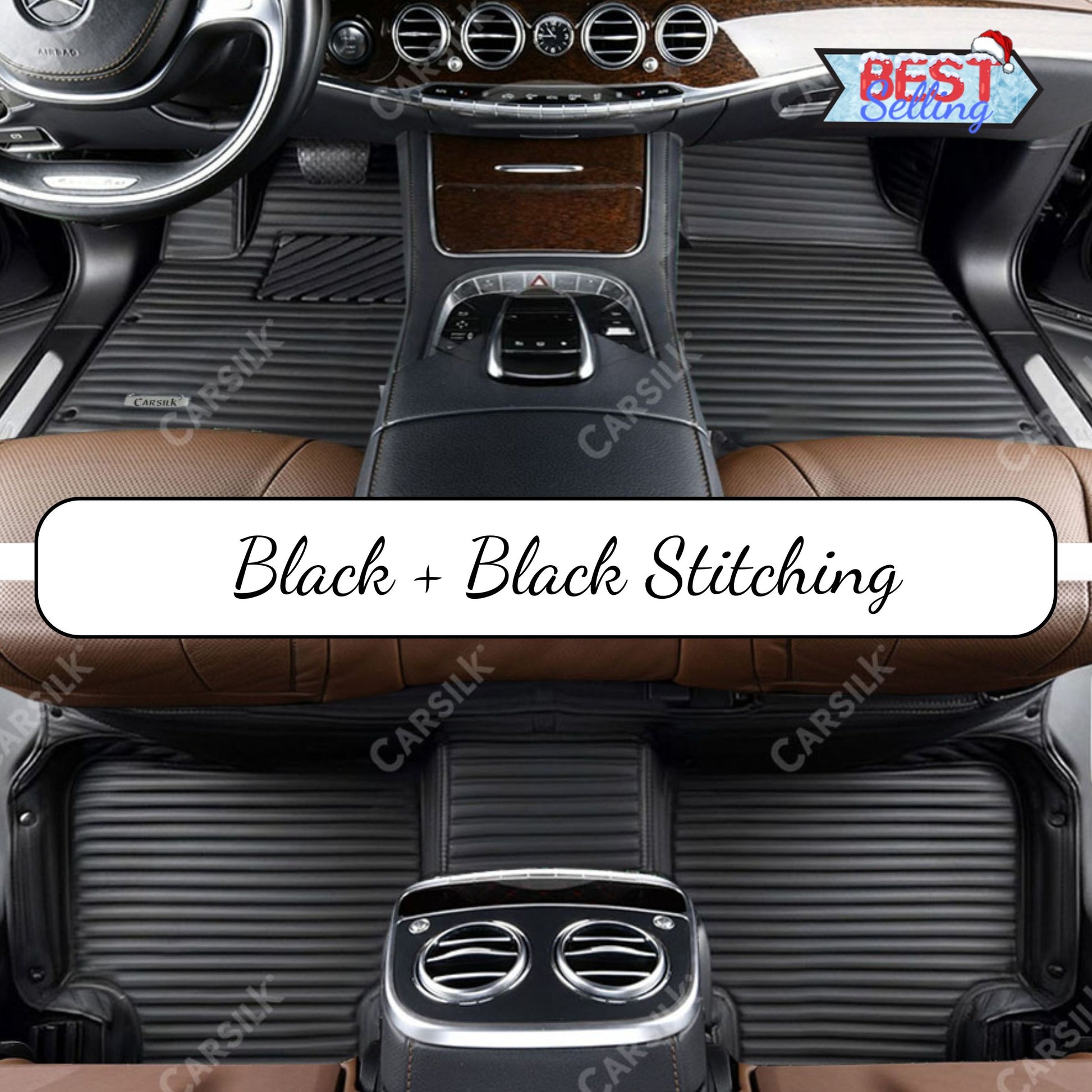 GALAXY CUSTOM SINGLE LAYER CAR MATS SET BLACK - Carsilks 