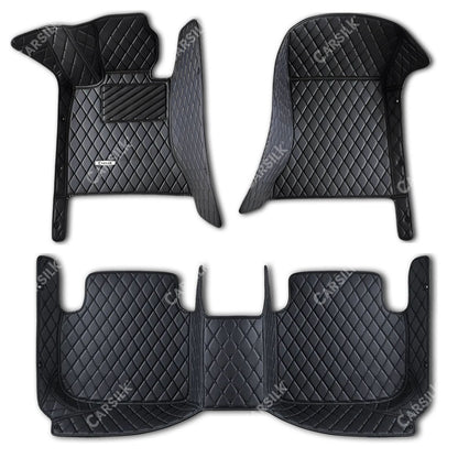 BLACK & BLACK DIAMOND PATTERN CAR MATS SET - Carsilks 