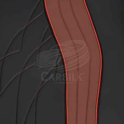 BLACK AND RED PATTERN PREMIUM CAR MATS SET - Carsilks 